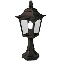 Elstead Lighting Chapel Mini Sockelleuchte Schwarz Außenleuchte E27 IP44