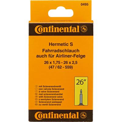 Fahrradschlauch PROPHETE "Continental", schwarz, Fahrradschläuche, 48mm, Sclaverandventil (SV), 26 Zoll (66,04cm)