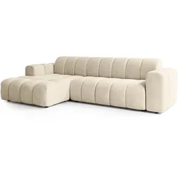ECKSOFA SETIA Creme Strukturstoff