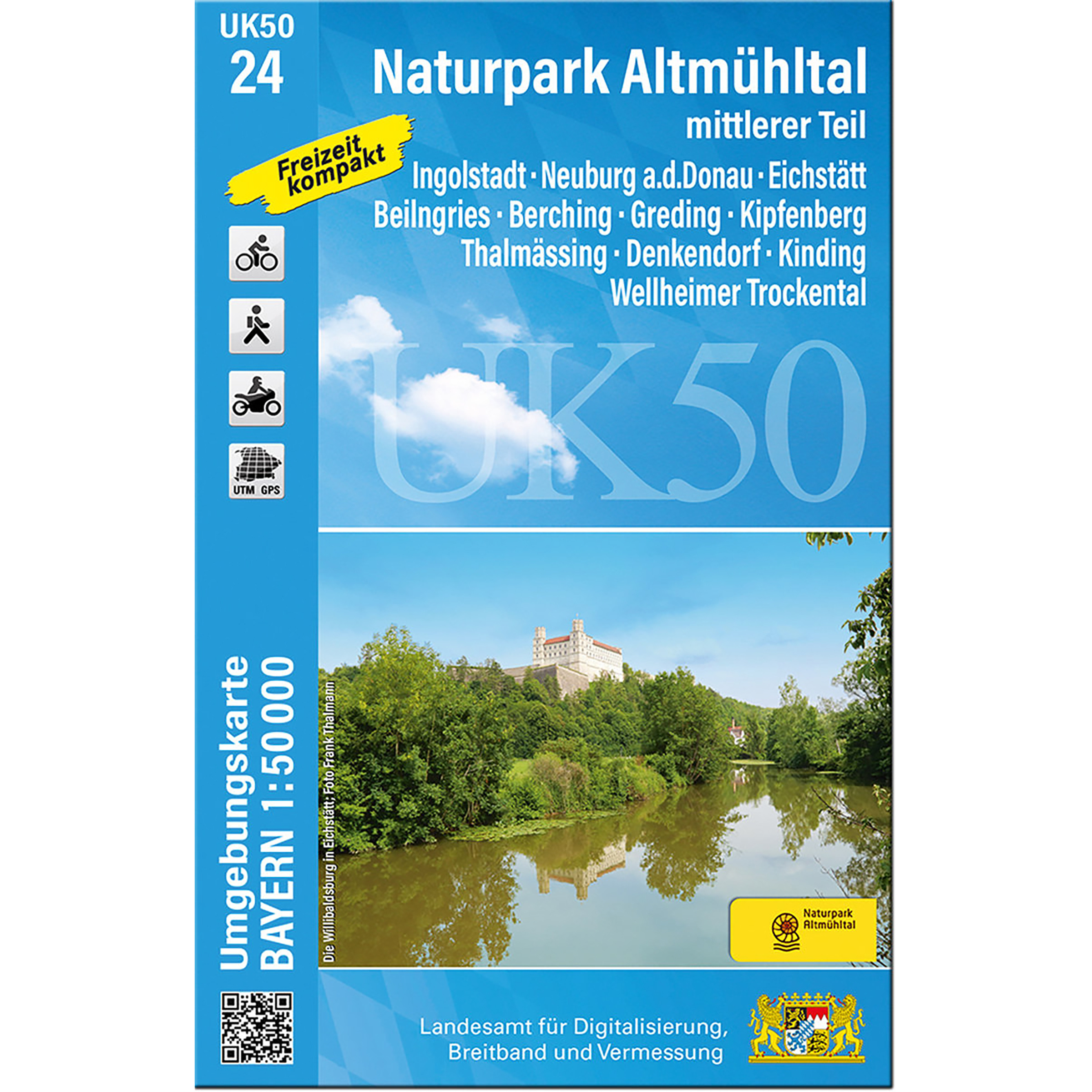 Landesamt Digitalisierung, Breitband, Vermessung UK 50-24 Naturpark Altmühltal, mittlerer Teil Topografische Karten Aufl. 2023
