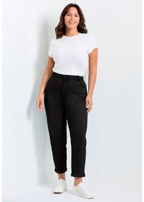 Plus Size Women's Denim Girlfriend Stretch Jean by Avenue in Black (Size 22)