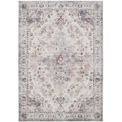 benuta Basic Waschbarer Teppich George Multicolor 200x300 cm - Vintage-Stil Teppich im Used-Look