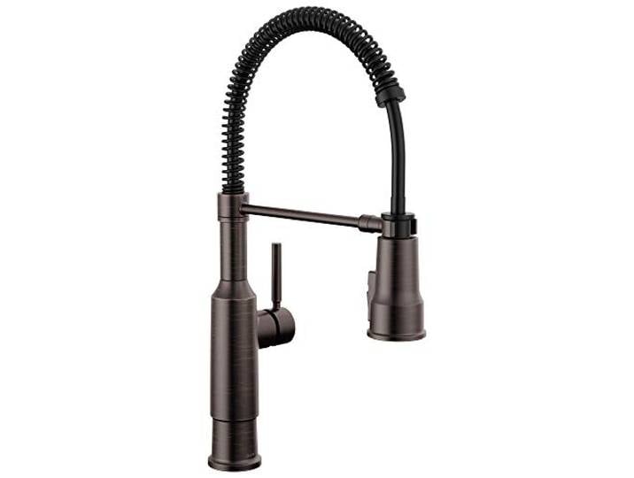 Delta Faucet Theodora 18804Z-RB-DST Einhandgriff kommerzieller Stil Küchenspüle Wasserhahn mit herausziehbarem Sprüher und magnetischem Docking Sprühkopf, venezianische Bronze