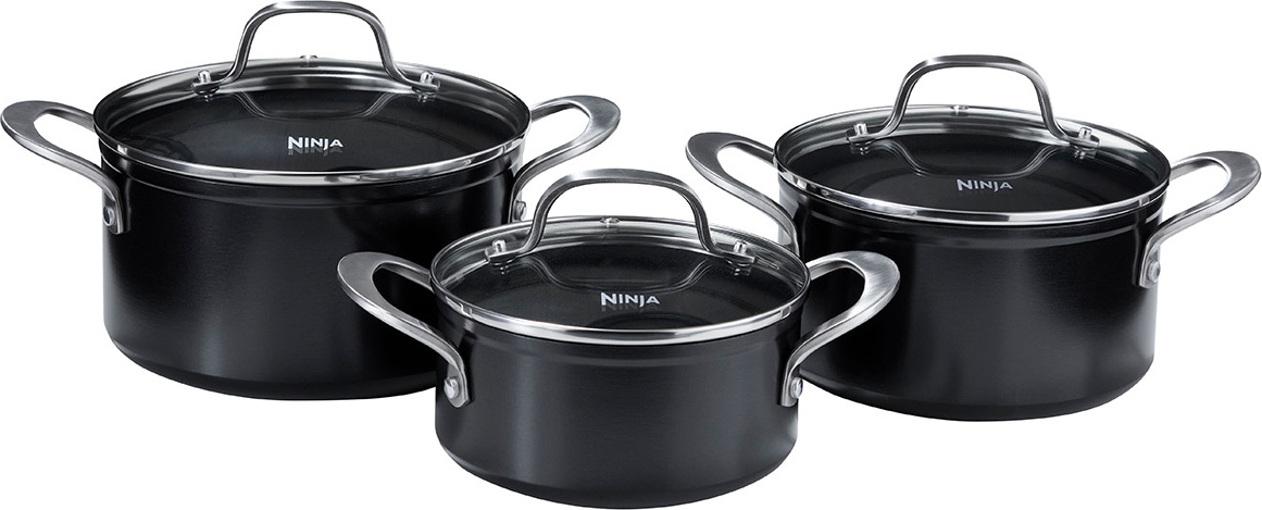Ninja C13000DE, Schwarz, Aluminium, Keramik, Gas, Induktion, Edelstahl, Edelstahl, Glas