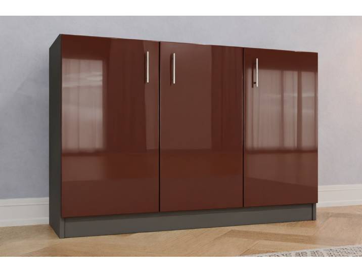 Badezimmer Kommode nach Maß - RAL 8015 Kastanienbraun - 80x120x37cm - Individuell konfigurieren