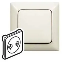 Legrand 776672 Abdeckung Antennen- Steckdose 2-Loch TV-R Creo mandelweiß