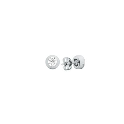 Paar Ohrstecker MICHAEL KORS "Premium", silber (metallfarben, kristallweiß, kristallweiß), Ohrringe, Damen, 7,6mm, Metall, mit Zirkonia (synth.)