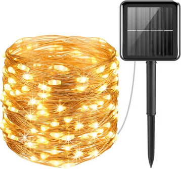 Inspire Essentials SolarTwinkle Outdoor Fairy String Lights warm 33m 300led