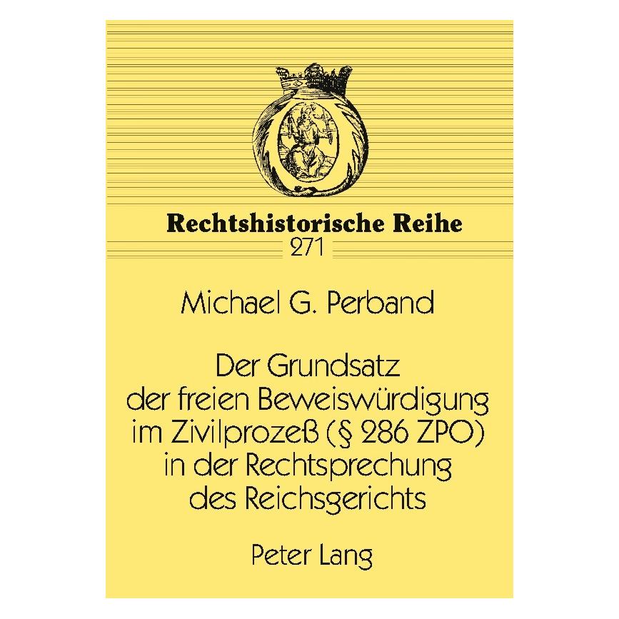 Peter Lang Perband:Der Grundsatz der freien Beweis (64885308)