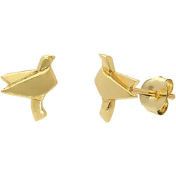 trendor 31178 Mädchen Ohrringe Vogel Ohrstecker 925 Silber Vergoldet