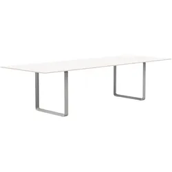 Muuto Tisch 295 x 108 cm weiß laminiert graue Beine