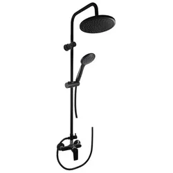 RAV SLEZÁK Colorado Duschsystem mit Duschset Schwarz Matt CO182.0/7-43CMAT