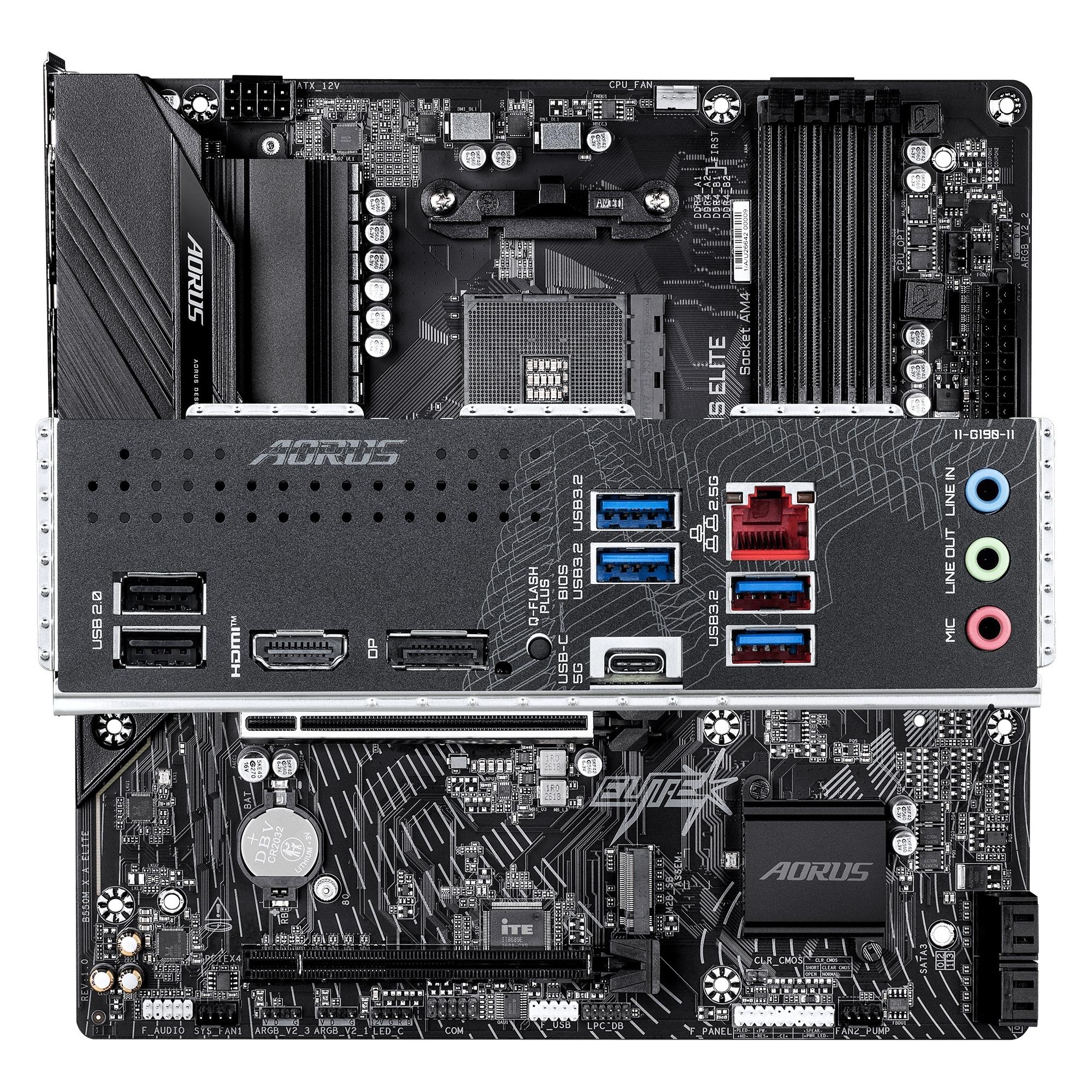 Gigabyte B550M X AORUS ELITE AM4 4xDDR4 HDMI DP 2xM.2 (AM4, AMD B550, mATX) (B550M X A ELITE)
