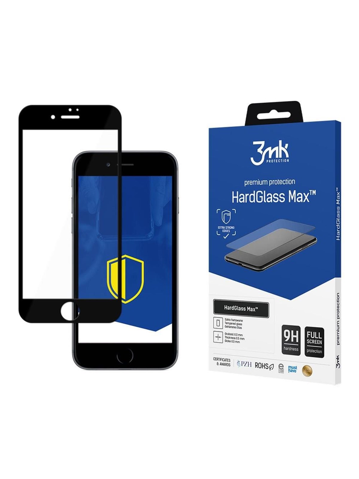 3mk 9H HardGlass Max Glass for iPhone 8