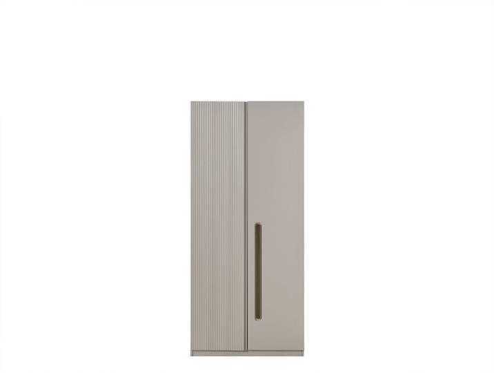 Xlmoebel Kleiderschrank Beiger Holzschrank von XLMOEBEL mit eleganter Holzoptik (Kleiderschrank, 1-St., Kleiderschrank) Made in Europa