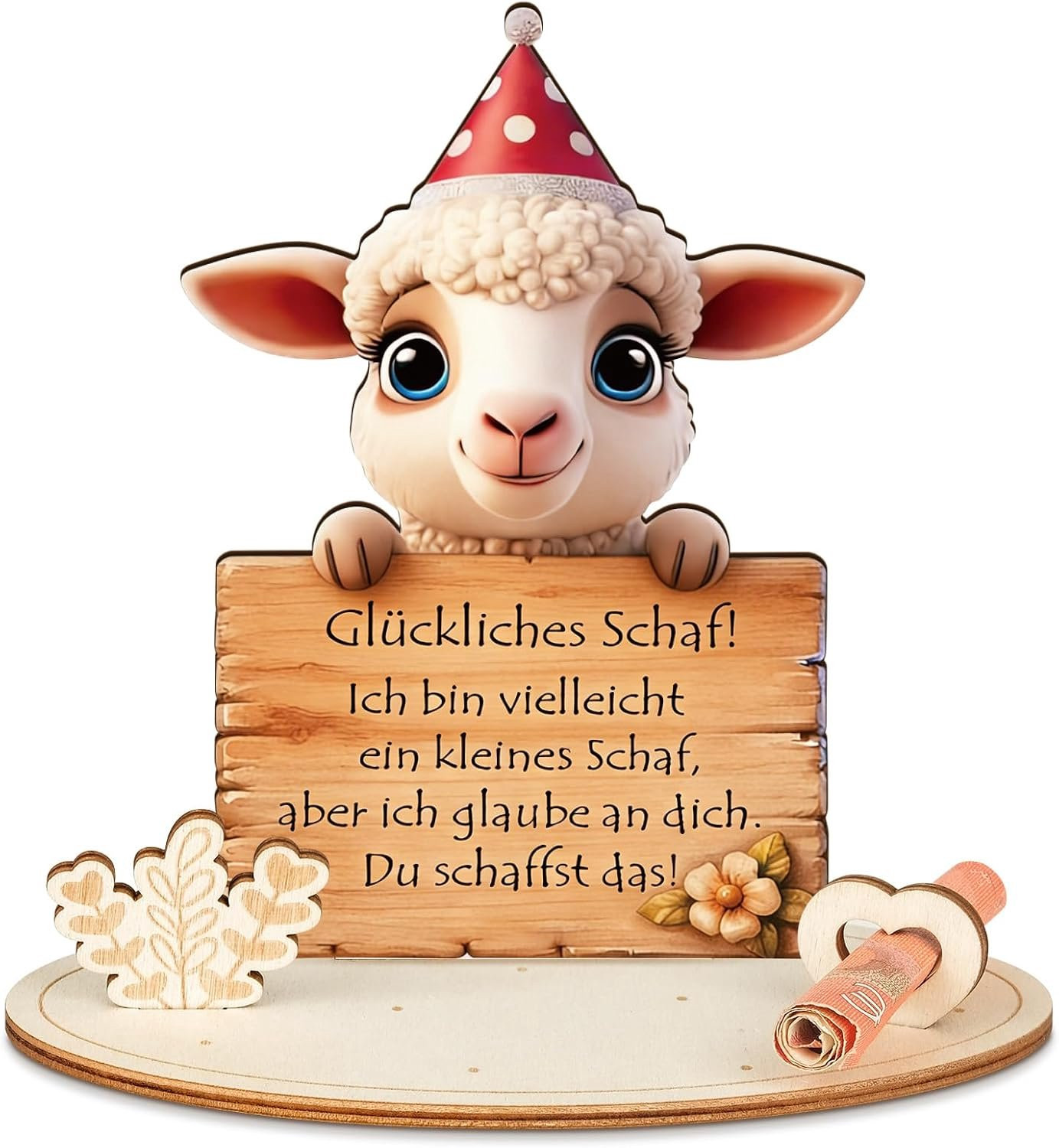Houten geldcadeau schaap voor volwassenen - Vemera