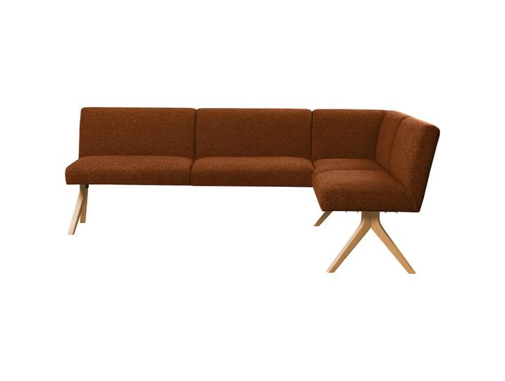 Linea Natura Eckbank, Haselnuss, Holz, Eiche, vollmassiv, L-Form, 218x172 cm, Esszimmer, Bänke, Eckbänke