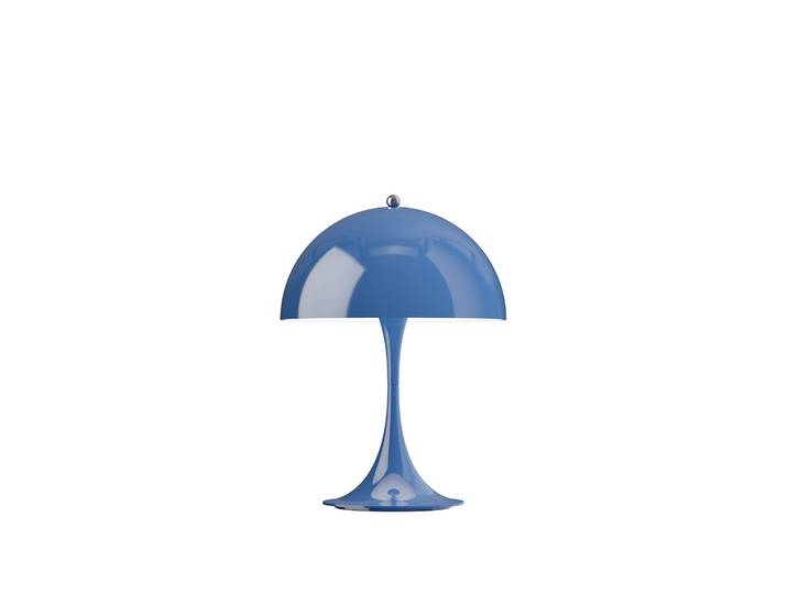 Panthella 250 PORTABLE Akkulampe indigoblau - Louis Poulsen - Wohnzimmer - Modern - Kunststoff - Mit Schirm