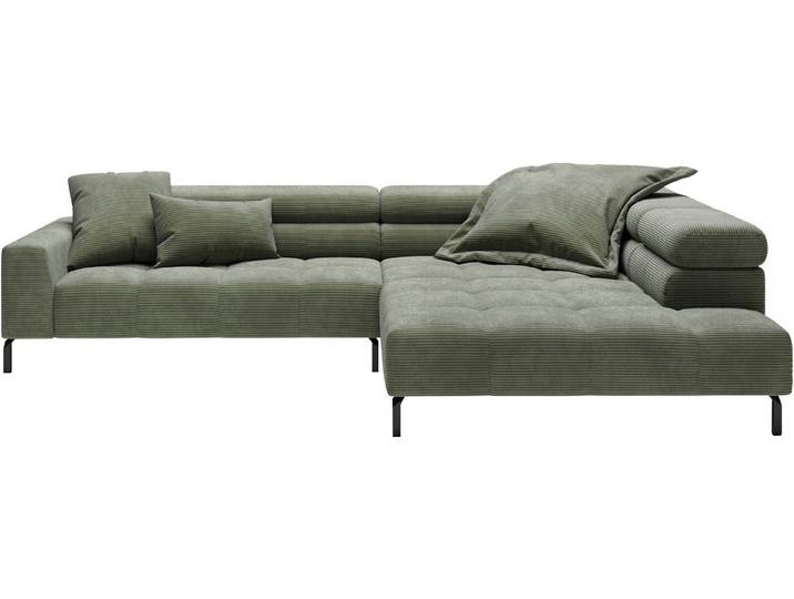 Home affaire Ecksofa Claya, 311 cm breit, L-Form, inkl. Kopfteilverstellung, mit elektrischem Sitzvorzug im Hauptelement