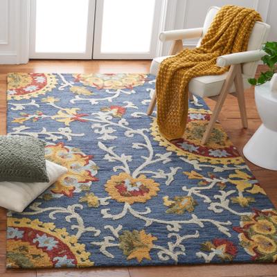 SAFAVIEH Handmade Blossom Nelia Modern Floral Wool Rug