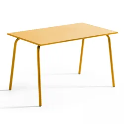 Oviala Business Terrassentisch aus gelbem Stahl