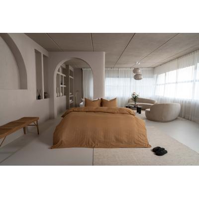 Bettwäsche KAYORI "Rui", gold, B/L: 155cm x 220cm, 1 Stk., 1 Stk., Renforcé (Bio-Baumwolle), B/L: 80cm x 80cm, 2 Stk., Renforcé (Bio-Baumwolle), Obermaterial: 100% Baumwolle, Bettwäsche, Bettwäsche, Bio-Baumwolle