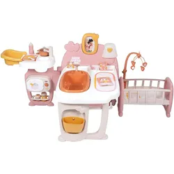 Smoby Baby Nurse Puppen-Spielcenter 3-in-1 Küche Bad Schlafzimmer ab 3 Jahren