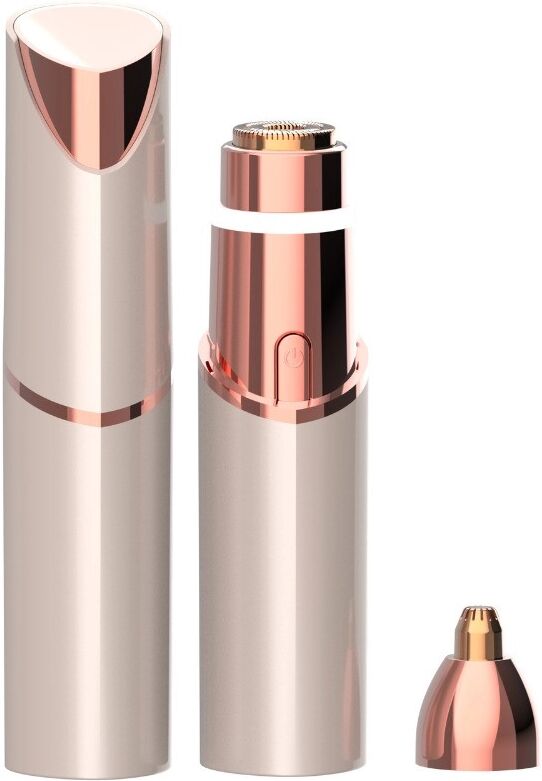INF Épilateur facial électrique 2-en-1 avec tondeuse à sourcils et tête lavable Champagne