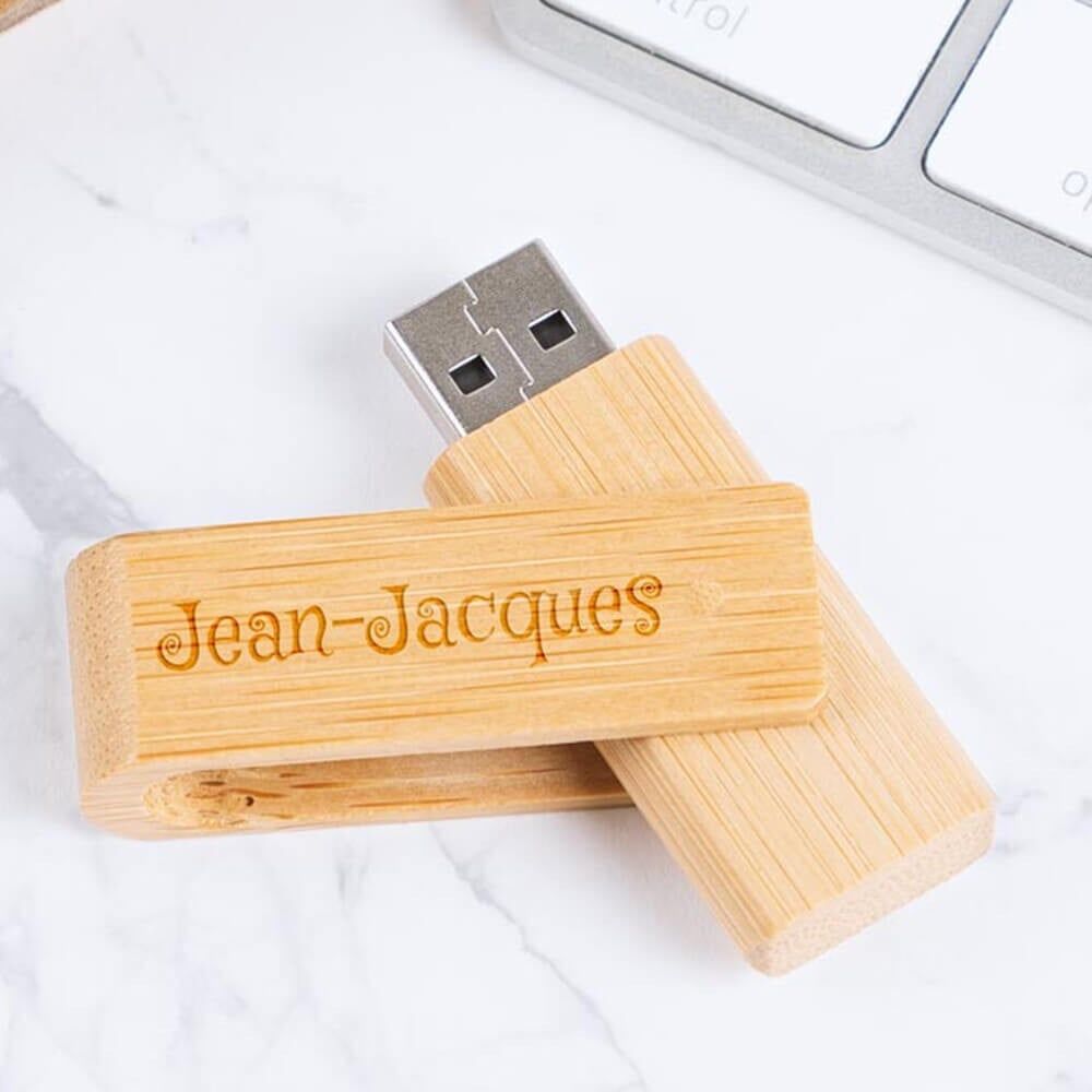 Ocadeau Clé USB bois 16Go gravée