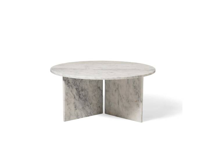 Vega Couchtisch, weißer Marmor Ø90