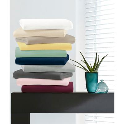 Spannbettlaken BIERBAUM "Jersey", weiß, 1 Stk., Jersey, 90-100x190-220 30cm, Jersey, Obermaterial: 95% Baumwolle, 5% Elasthan, Bettlaken, Spannbettlaken, 95 % Baumwolle und 5 % Elasthan für optimale Weichheit und Dehnbarkeit