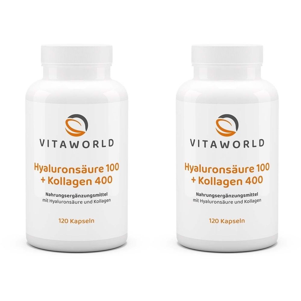 2x Hyaluronsäure 100 + Kollagen 400 2x120 St Kapseln