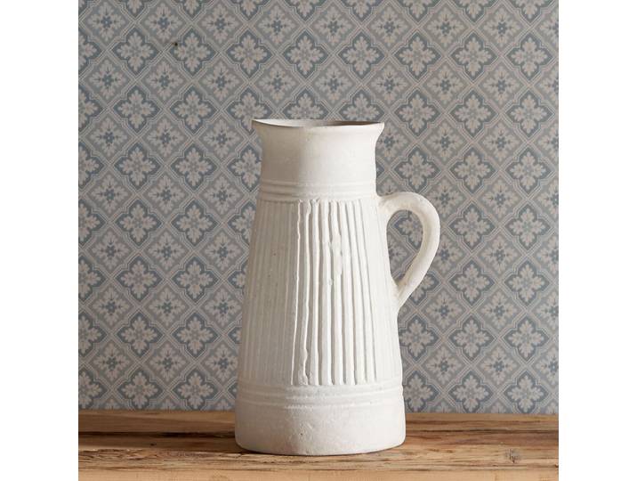 Vase décoratif avec anse en papier mâché fait main Pia