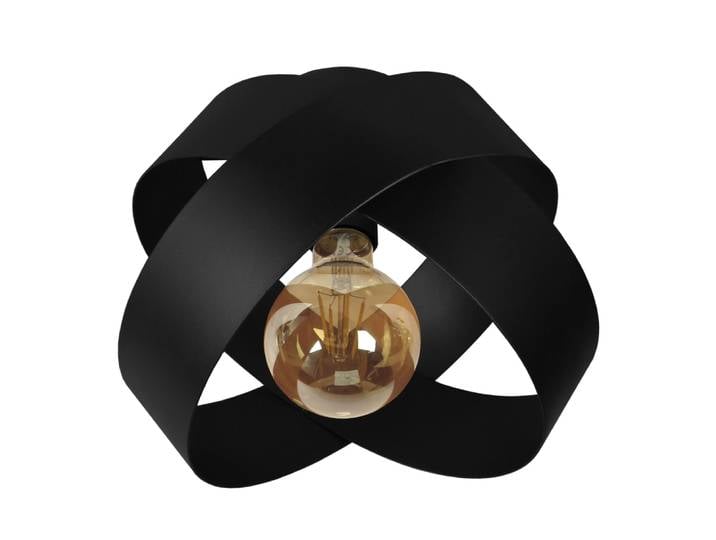 Plafonnier métal abat-jour noir