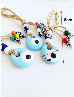 Inspired Finds Boho Evil Eye Macrame Wall Hanging Nazar Protection Decor For Home And Car bead Cluster