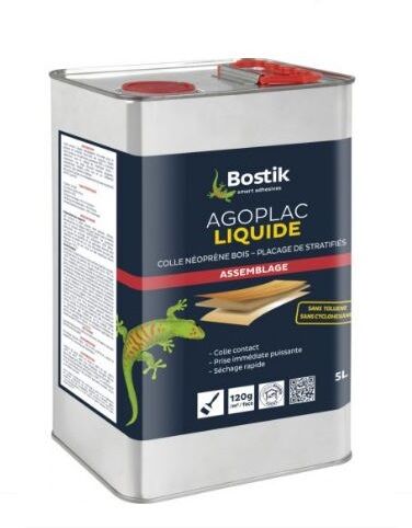 Colle néoprène liquide AGOPLAC 5 L BOSTIK 30604660 Ambré