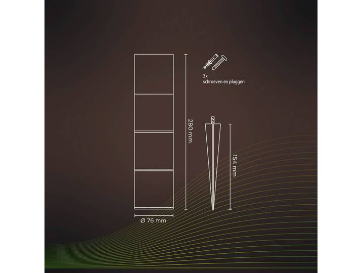 Calex Smart Outdoor Gardenpost Sockelleuchte RGBW Gardenpost, dimmbar, schwarz, Metall, Modern, Smart Home Wegbeleuchtung Garten