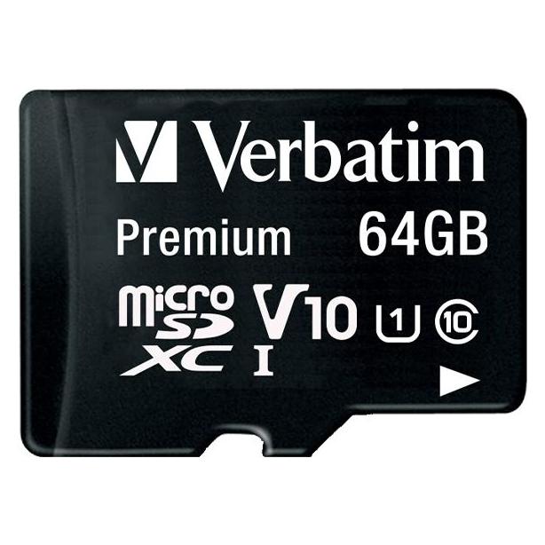 Verbatim Micro SDXC Card Class 10 (64 GB, microSDXC, U1, UHS-I) (44084)