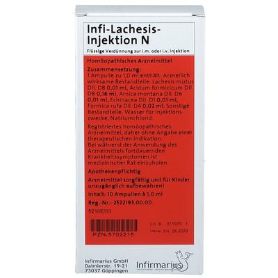 Infi Lachesis Injektion N 10x1 ml Ampullen