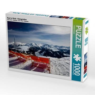 CALVENDO Puzzle Rast in Wald - Königsleiten | 1000 Teile Lege-Größe 64x48cm Foto-Puzzle für glückliche Stunden