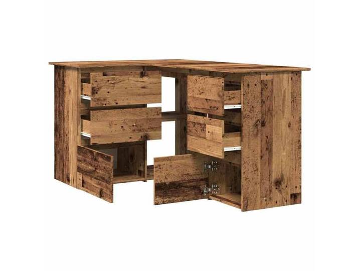 Bureaux - OMABETA - Bureau d'angle vieux bois 145x100x76 cm bois d'ingénierie - OM06000