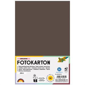 Folia Fotokarton 614/50 70, A4, dunkelbraun, 300g/m², 50 Blatt