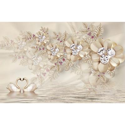 Fototapete PAPERMOON "Muster mit Blumen", bunt, B:2m L:1,49m, Vlies, Tapeten