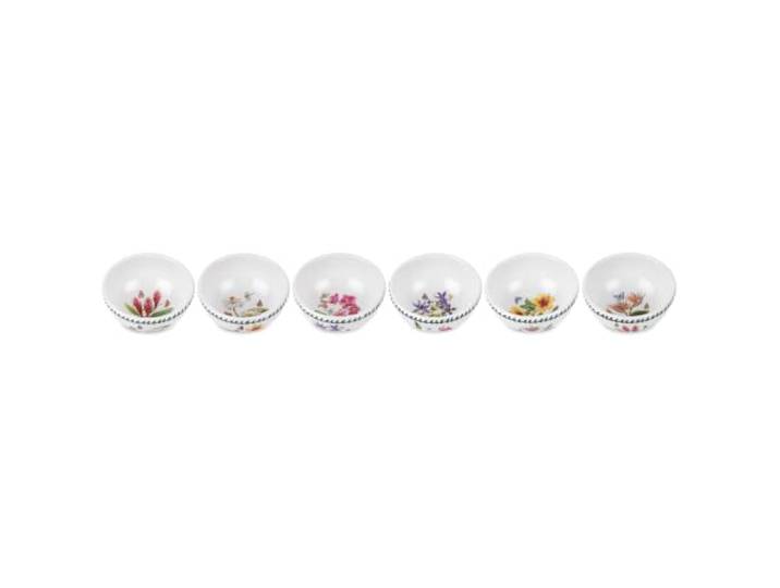 Portmeirion Exotic Botanic Garden Schalen 6er Set - Tropische Blumenmotive Steingut-Schalen mit lebendigen floralen Kunstwerken und von der Natur inspirierten Details – 14 cm Geschirr für Obst, Müsli