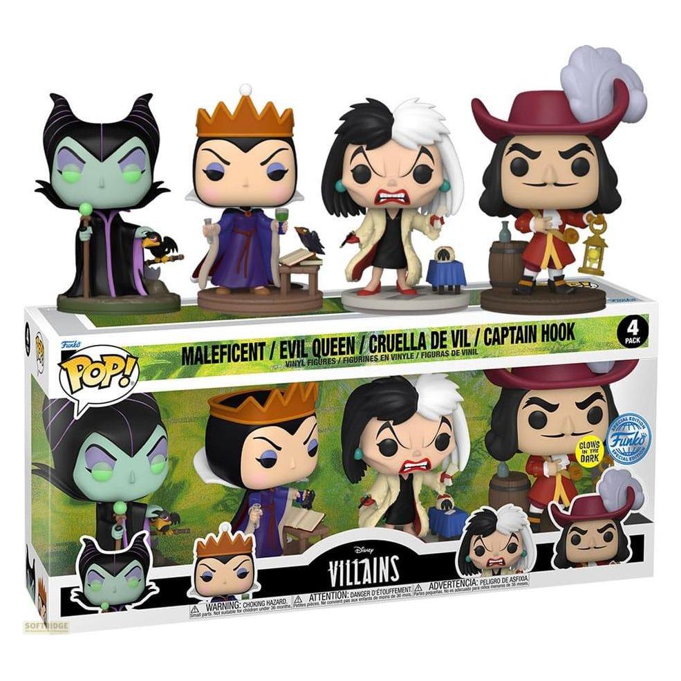 Funko Disney Villains POP! Movies Vinyl Figuren 4er-Pack Villains (GW)(EMEA) 9 cm (FK77129)