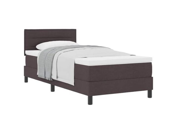 vidaXL Boxspringbett mit Kopfteil Dunkelbraun 90 x 190 cm Stoff Ein schlanker, praktischer Look mit einer dunkelbraunen Oberfläche,