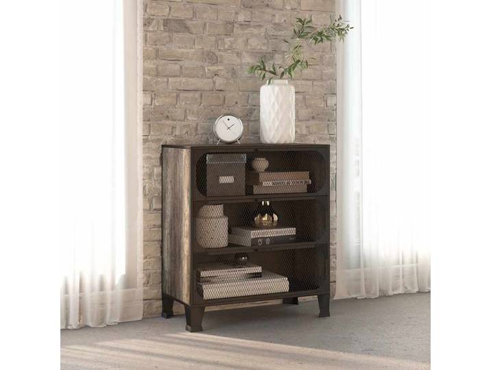 vidaXL Aufbewahrungsschrank Grau 72x36x82 cm Metall und MDF