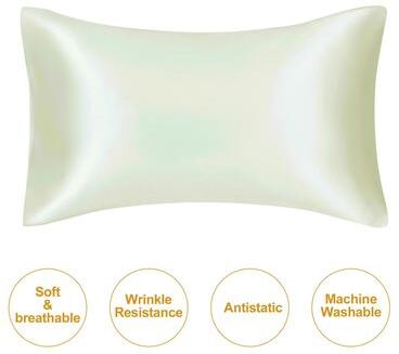 Uplifted Finds JuwenSilk Mulberry Satin Pillowcase And Nocturnal Recovery Interface beige standard 50 X 66 Cm