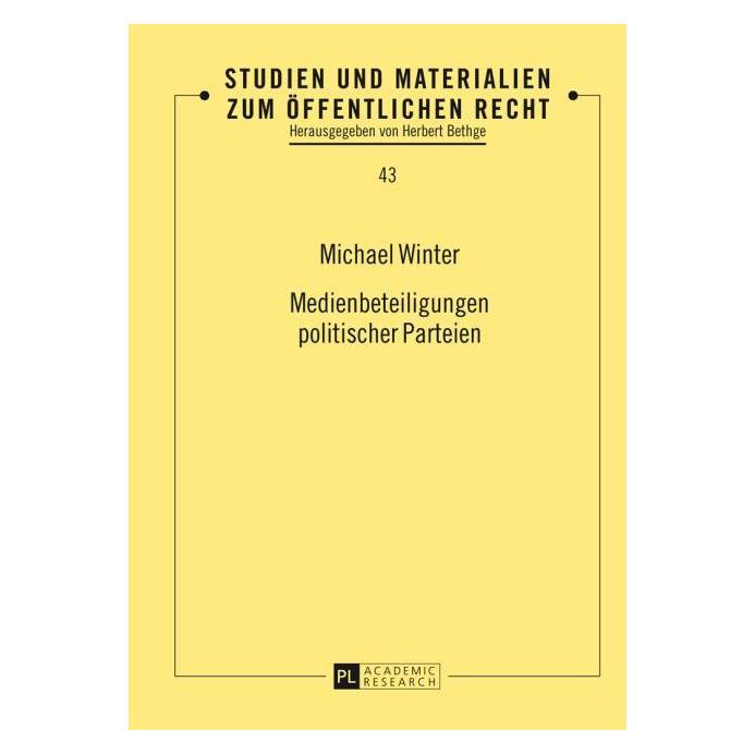 Peter Lang Winter:Medienbeteiligungen politischer (Deutsch, Hardcover, Michael Winter) (67836959)