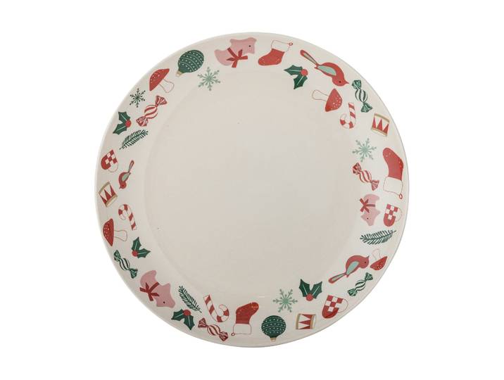 Bloomingville Yule serveerschaal Ø28 cm Natuur-rood